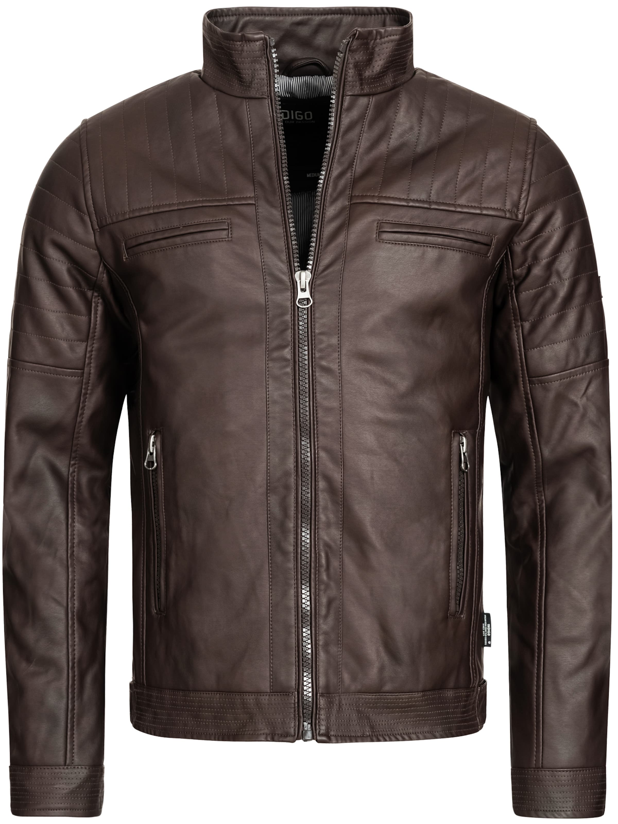 INDICODE JEANS Tussenjas 'Brook' in Bruin: voorkant