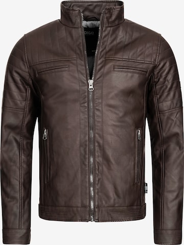 INDICODE JEANS Between-Season Jacket 'Brook' in Brown: front