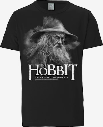 LOGOSHIRT Shirt 'The Hobbit' in Black: front