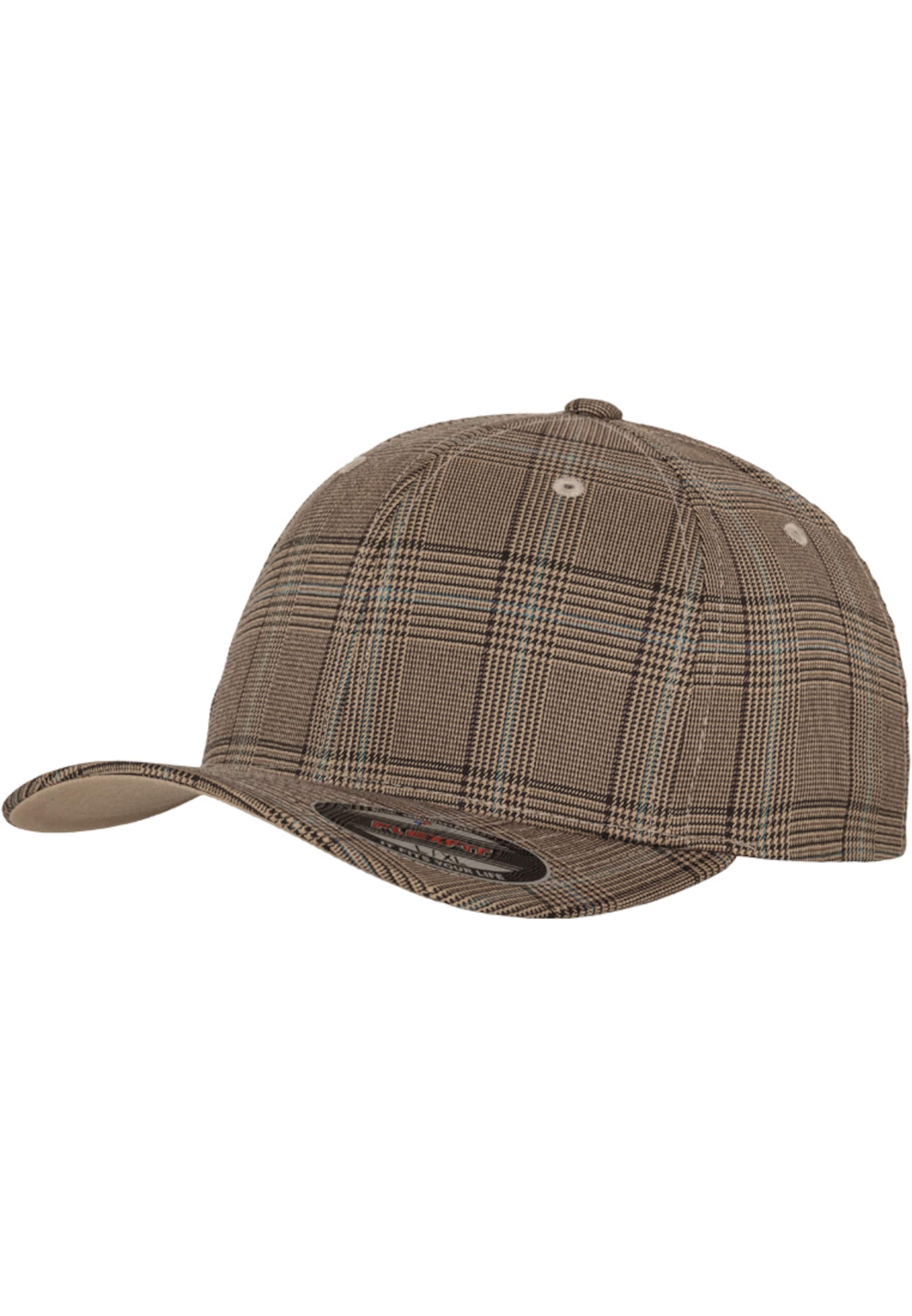 Flexfit - Gorra 'Glen Check' en marrón: frente