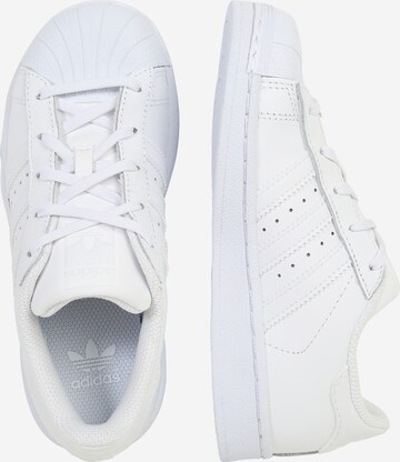 Baskets 'Superstar' ADIDAS ORIGINALS en blanc : sur le côté