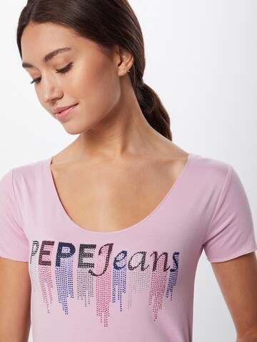 T-shirt 'Abbey' Pepe Jeans en rose