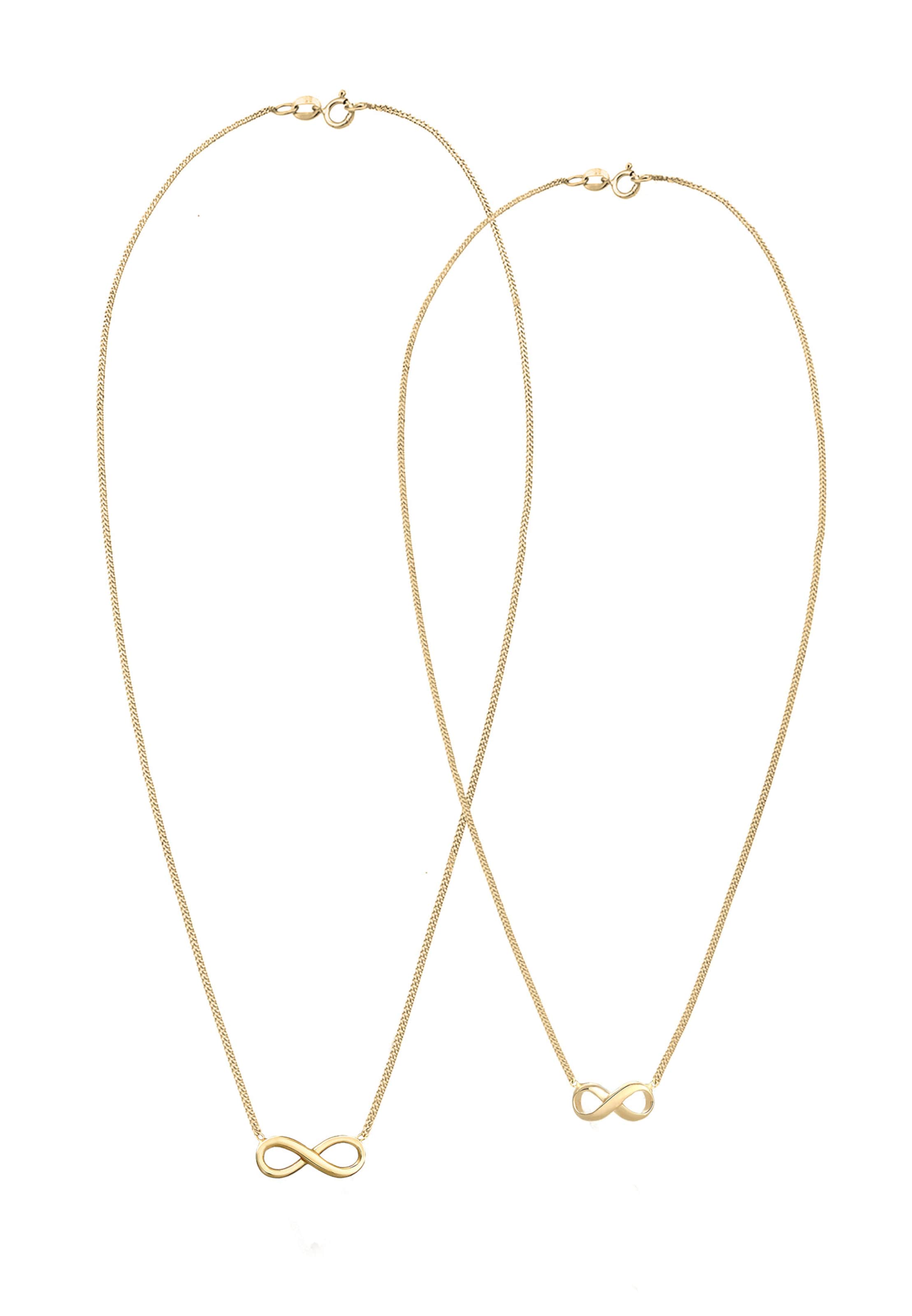 ELLI Halskette Infinity, Mutter und Kind in Gold: Vorderseite