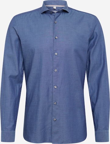 Coupe slim Chemise 'Level 5' OLYMP en bleu : devant