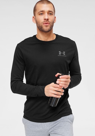 T-Shirt fonctionnel UNDER ARMOUR en noir : devant