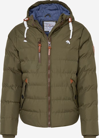 BRAVE SOUL Winter Jacket 'MJK-CHANDL9B/WS' in Green: front