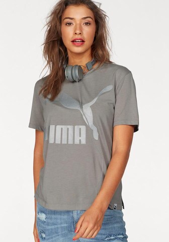 T-shirt PUMA en gris : devant