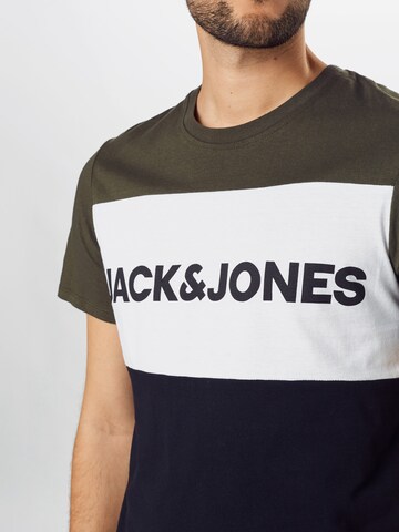mėlyna JACK & JONES Standartinis modelis Marškinėliai