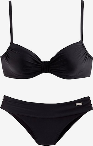 Soutien-gorge invisible Bikini LASCANA en noir : devant