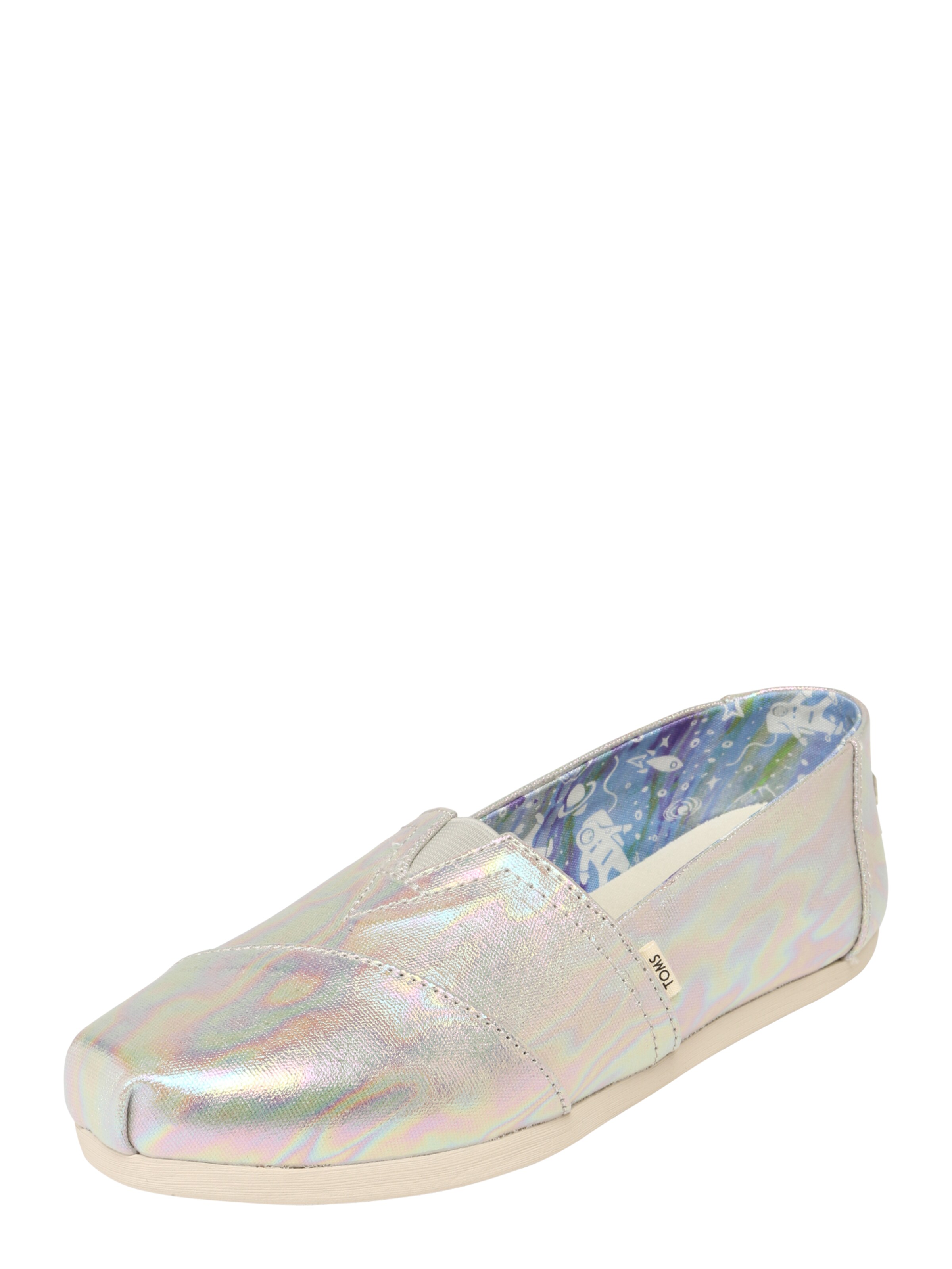 TOMS - Instappers 'ALPARGATA' in de kleur Zilver