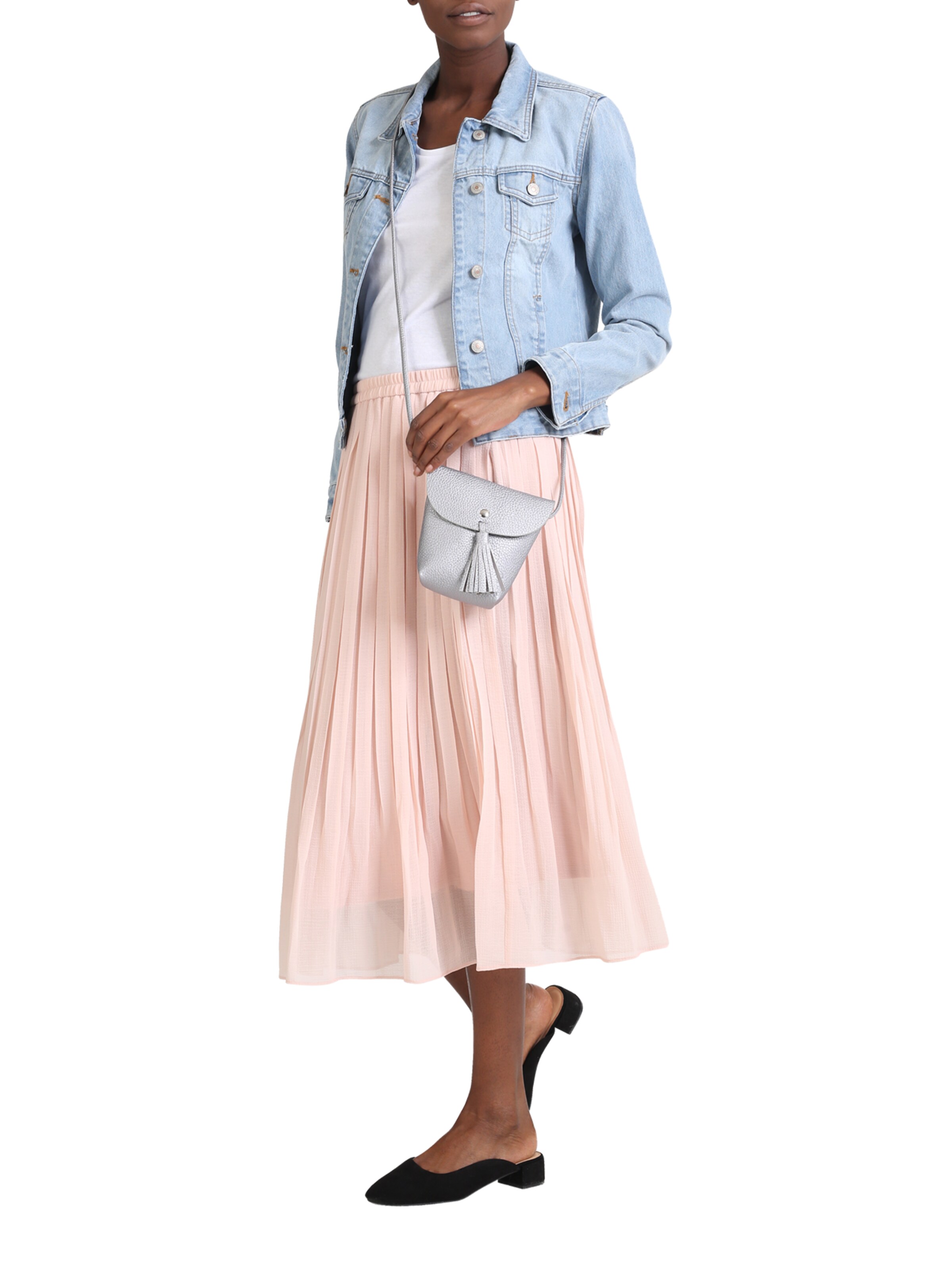 Geantă de umăr 'IDA' de la TOM TAILOR DENIM pe argintiu: față