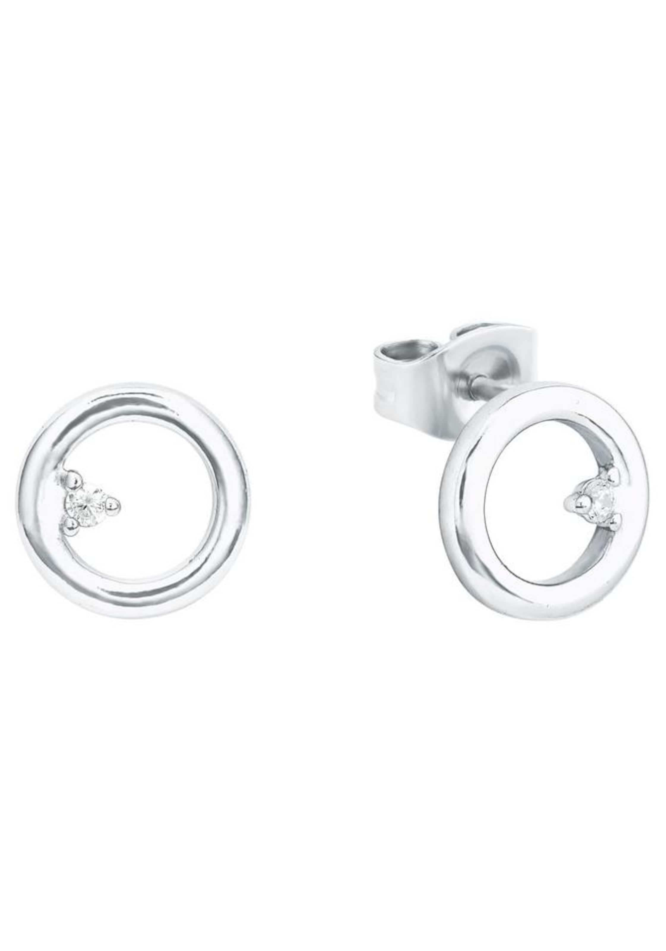 AMOR Earrings in Silver: front