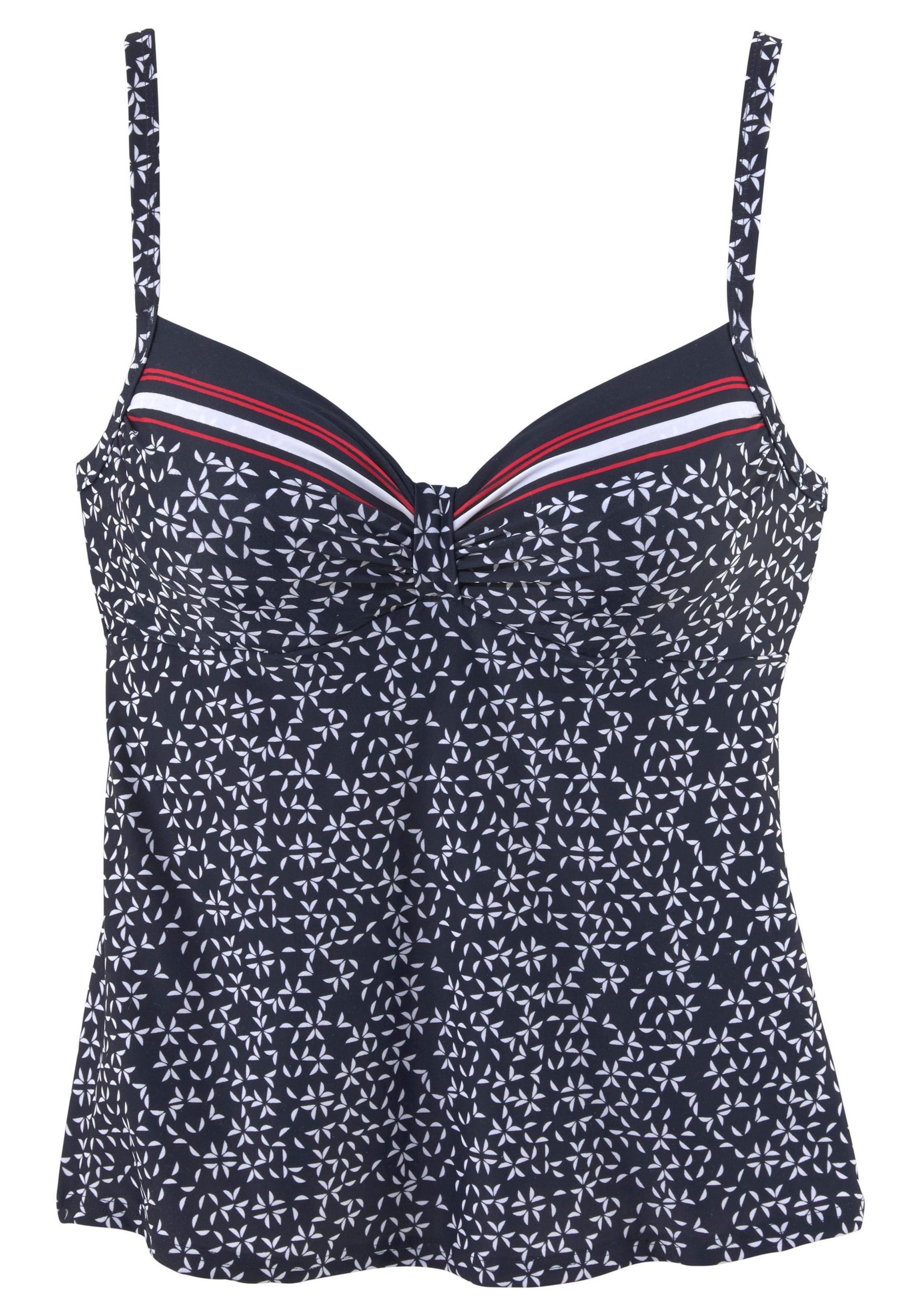 LASCANA Bustier Tankini-overdel i blå: forside