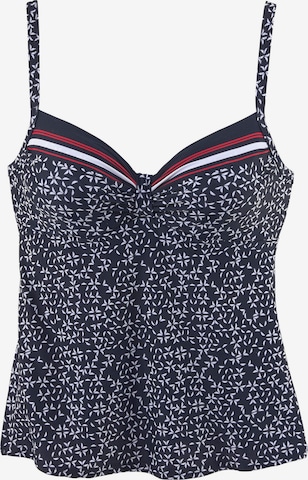 LASCANA Bustier Tankini-overdel i blå: forside