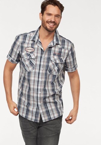 Man's World Regular fit Button Up Shirt in Blue: front