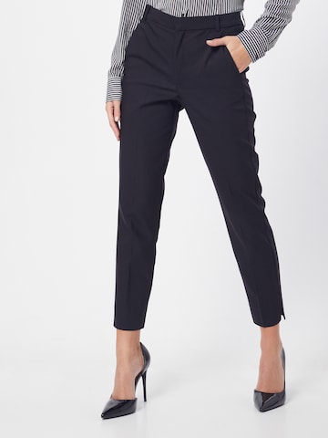 InWear Slim fit Pleat-Front Pants 'Zella' in Black: front