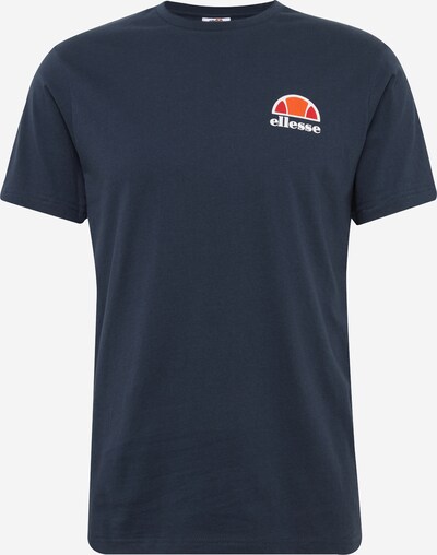 ELLESSE T-Shirt 'Canaletto' in dunkelblau / dunkelorange / feuerrot / weiß, Produktansicht