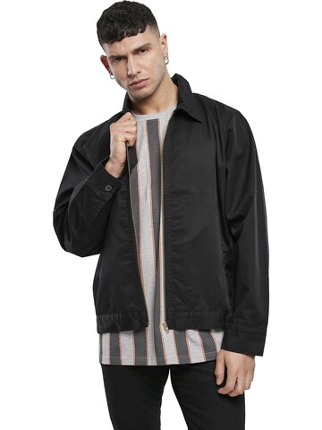 Coupe regular Veste mi-saison 'Workwear' Urban Classics en noir : devant