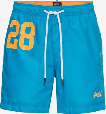 Superdry Zwemshorts in Blauw: voorkant