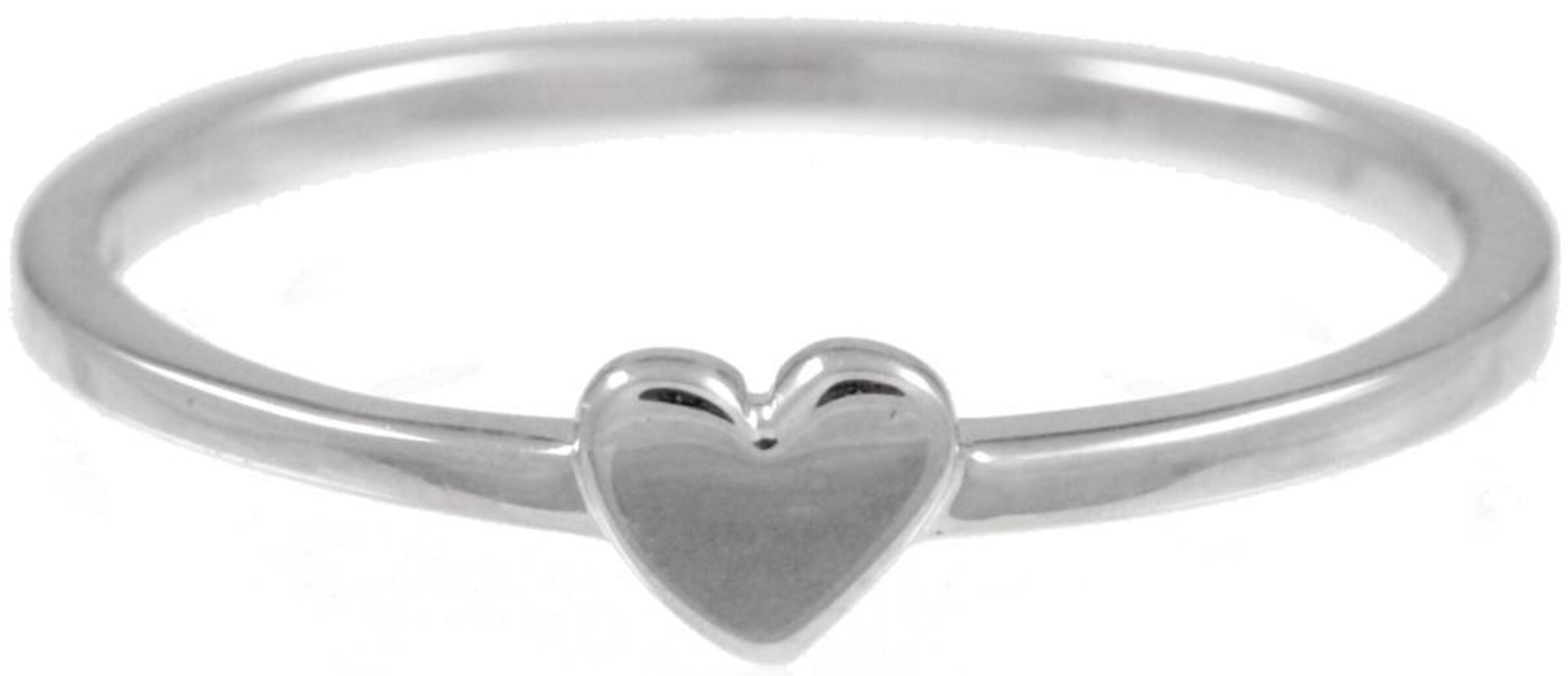 caï Ring 'Herz, Pearl Love' in Silber: Vorderseite