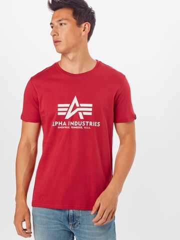 ALPHA INDUSTRIES Μπλουζάκι σε κόκκινο: μπροστά