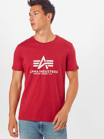 ALPHA INDUSTRIES T-Shirt in Rot: predná strana