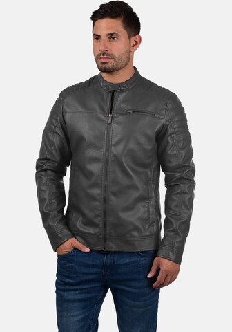 INDICODE JEANS Lederjacke 'Junction' in Grau