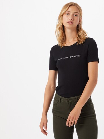 UNITED COLORS OF BENETTON - Camiseta en negro: frente