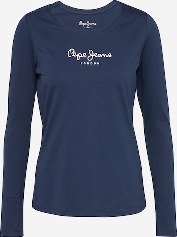 Tricou 'NEW VIRGINIA L/S' de la Pepe Jeans pe albastru: față