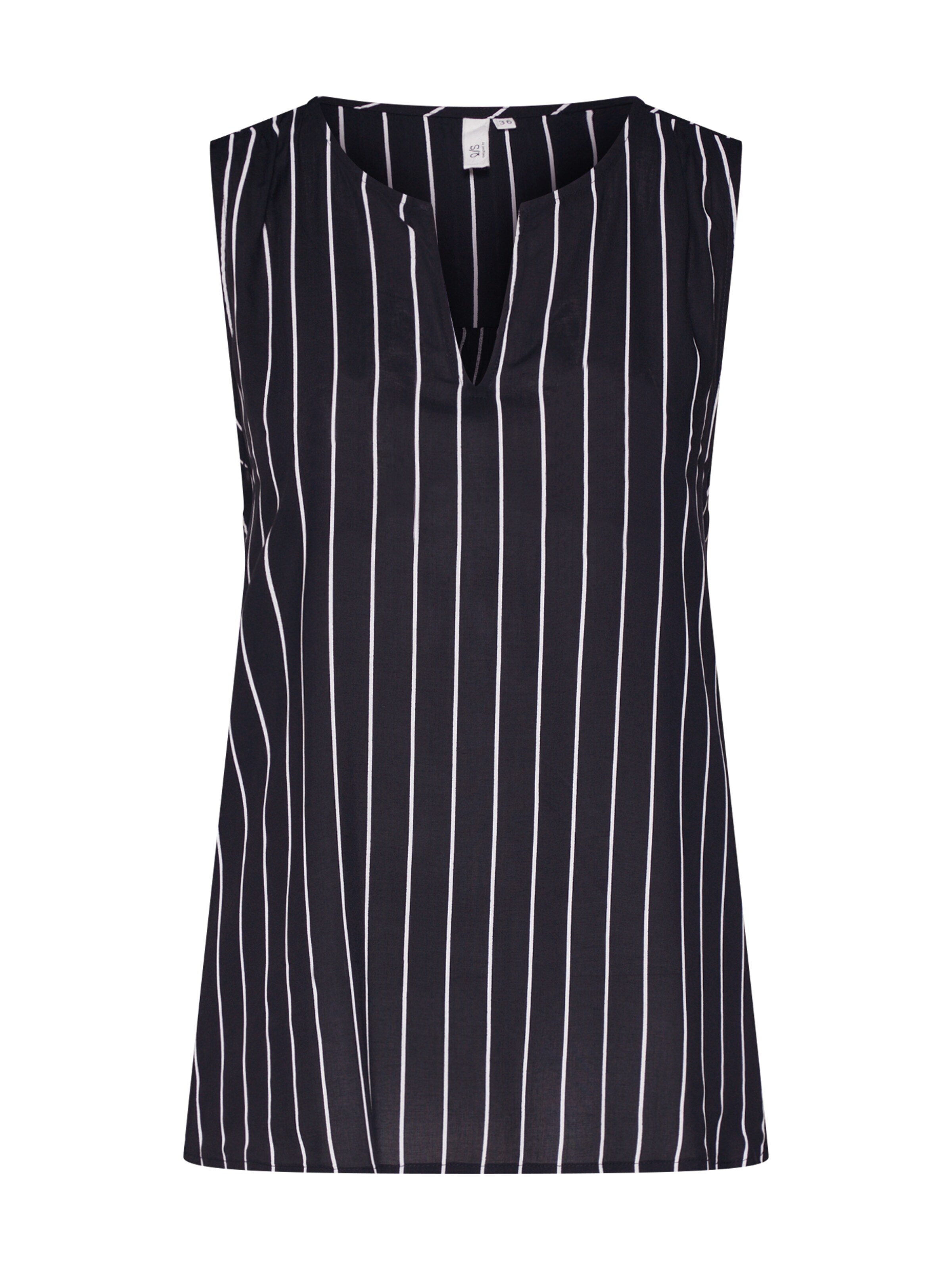 Q/S designed by - Blusenshirt in schwarz