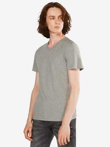 JACK & JONES Тениска 'Plain' в сиво: отпред