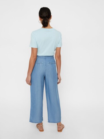 VERO MODA Wide leg Broek in Blauw