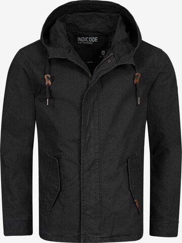 INDICODE JEANS Between-Season Jacket 'Lough' in Black: front