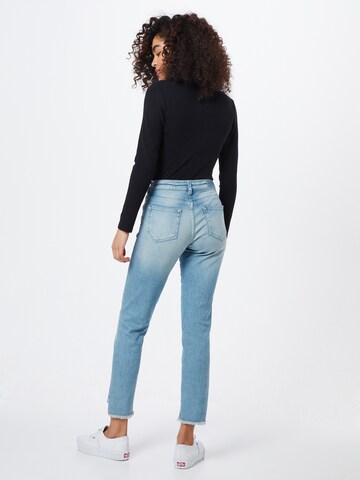 Slimfit Jeans 'Rosengarten Cropped' de la Goldgarn pe albastru