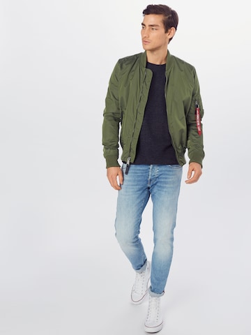 INDICODE JEANSRegular Fit Pulover 'Christian' - crna boja