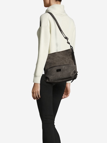 TOM TAILOR Crossbody Bag 'Elin' in Grey: front