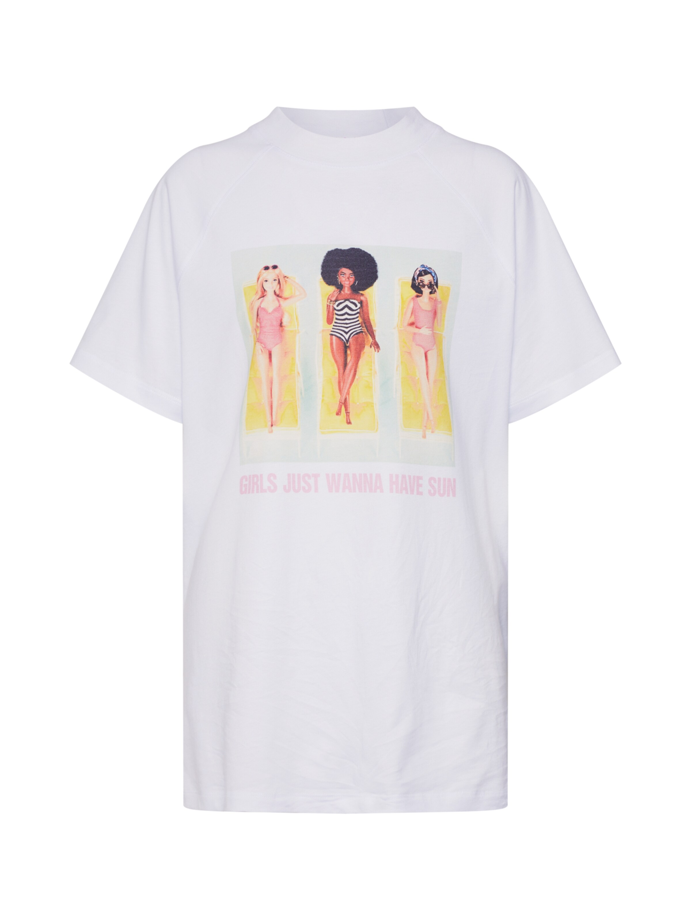 ABOUT YOU X Barbie - Shirt 'Christin' in de kleur Wit