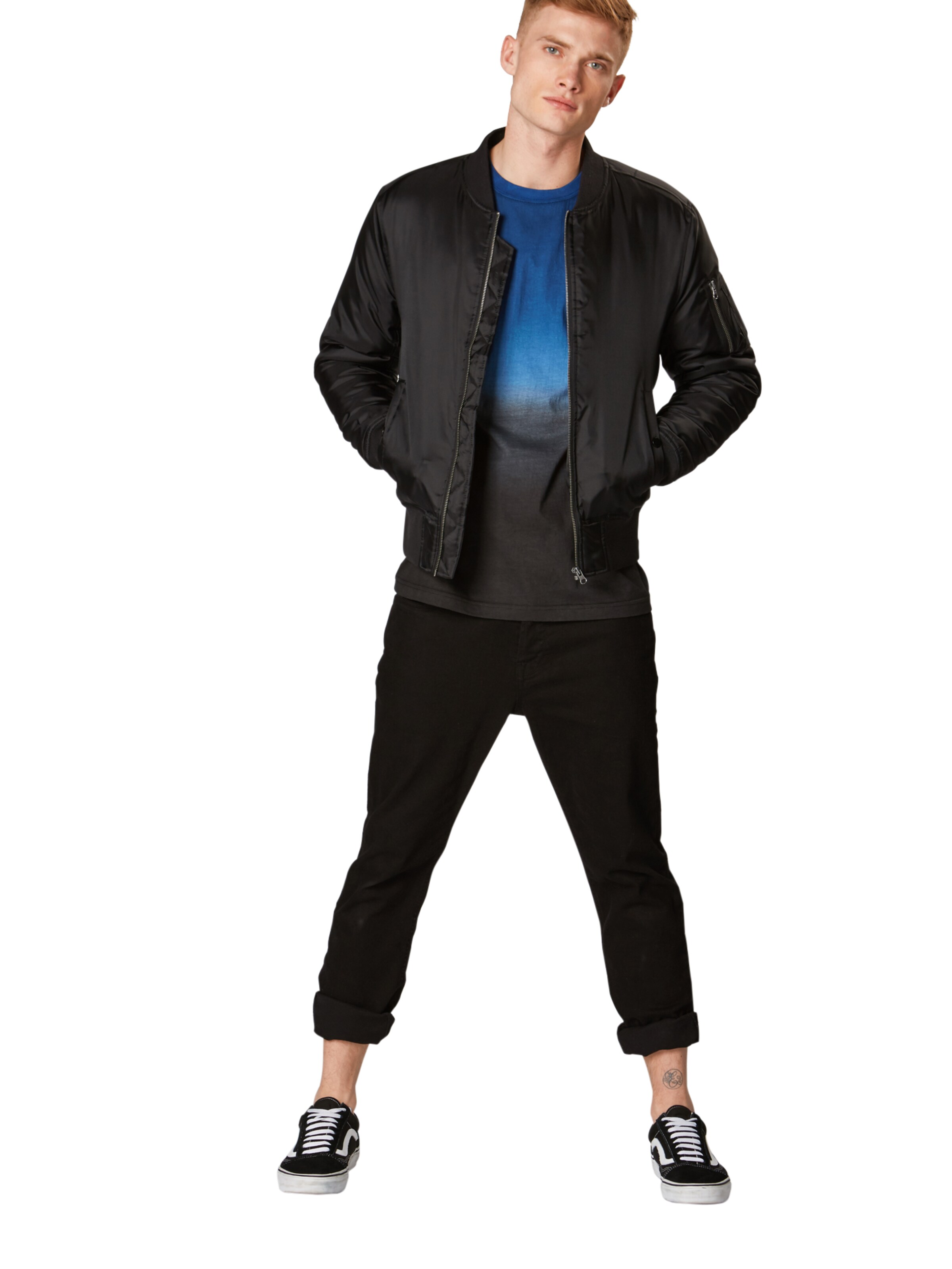 mėlyna Urban Classics Marškinėliai