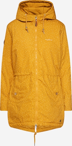 mazine - Parka de inverno 'Library' em amarelo: frente