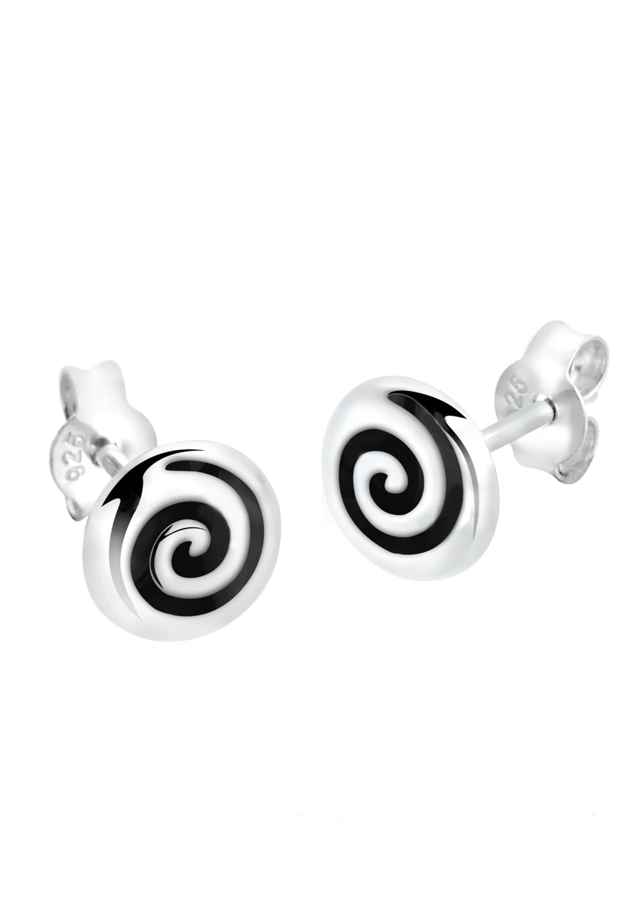 ELLI Earrings 'Spirale' in Silver: front
