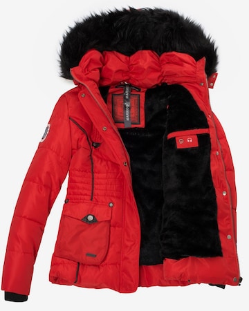 MARIKOO Winter Jacket 'Vanilla' in Red