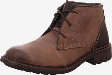 JOSEF SEIBEL Lace-Up Boots in Brown: front