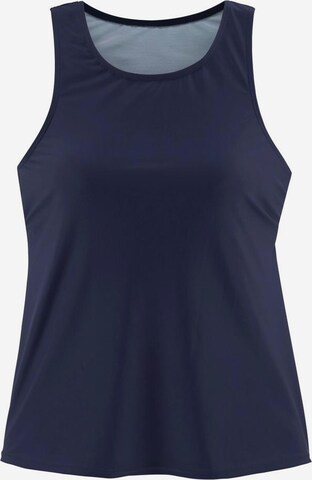 LASCANA Bustier Bade-Shirt in Blau: predná strana