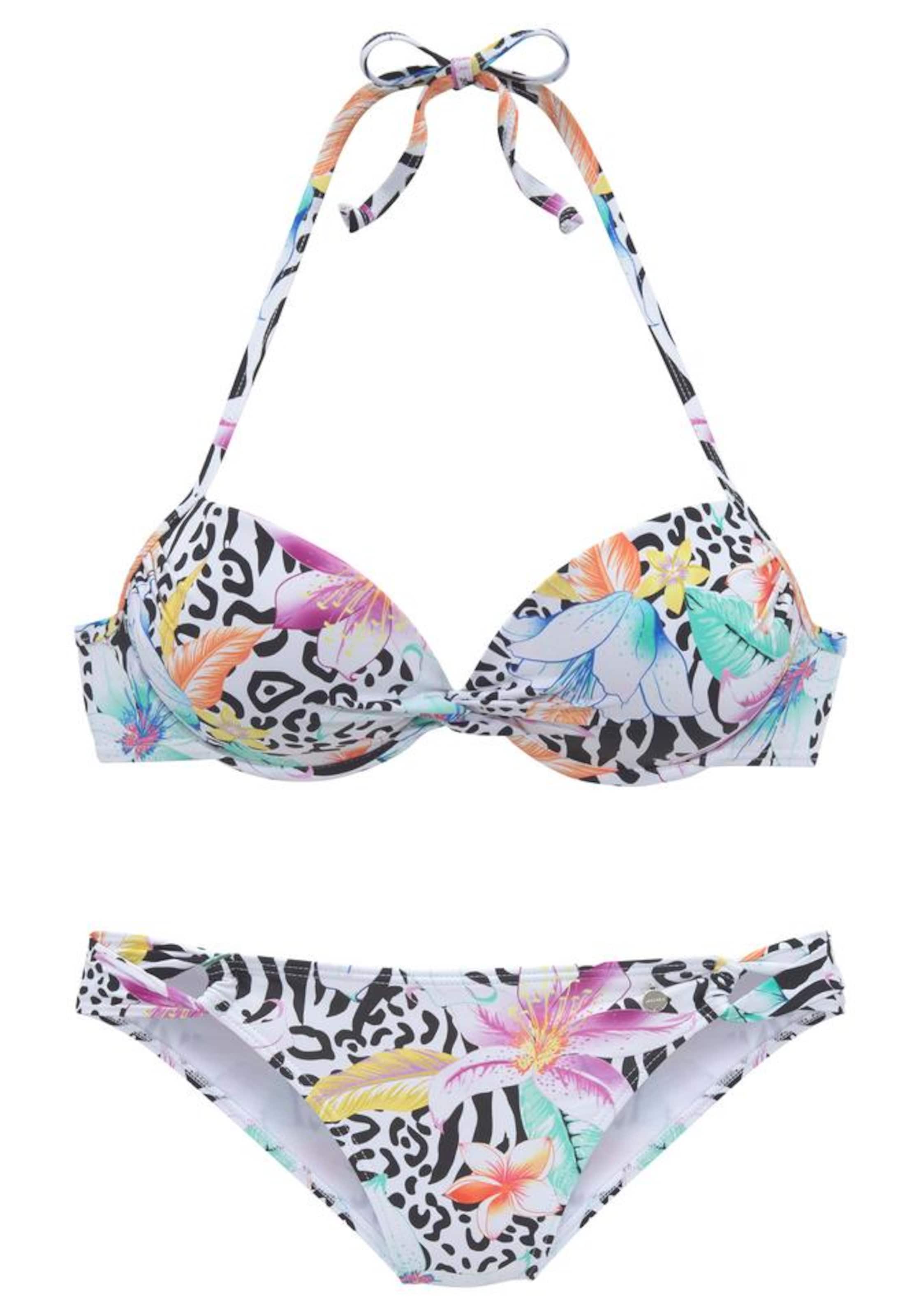 LASCANA Push-up Μπικίνι σε λευκό: μπροστά