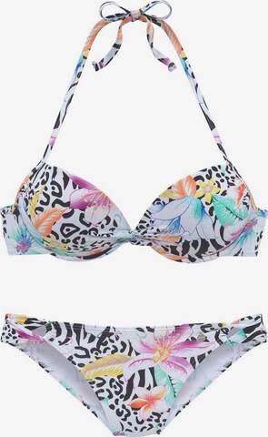 LASCANA Push-up Bikini i hvid: forside