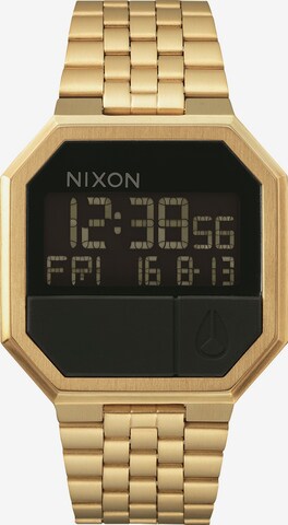 Orologio digitale 'Re-Run' di Nixon in oro: frontale