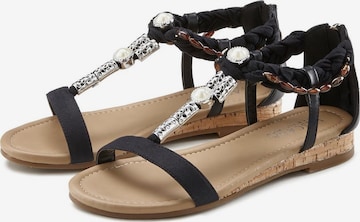 LASCANA Strap Sandals in Black