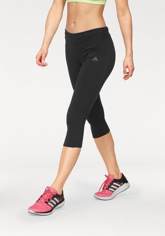 ADIDAS SPORTSWEAR Skinny Sportbroek 'Response' in Zwart