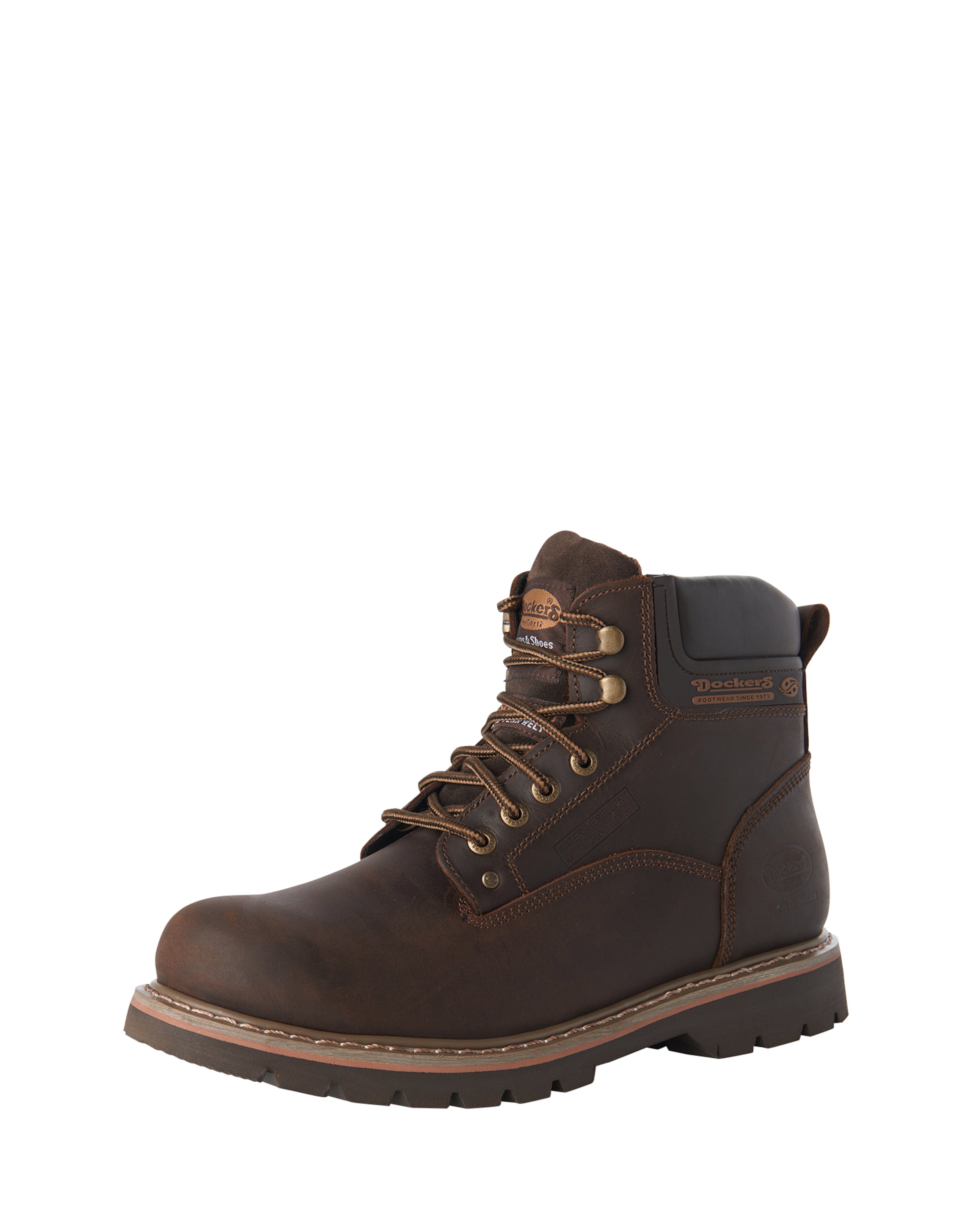 Boots stringati 'Darmstadt' di Dockers by Gerli in marrone: frontale