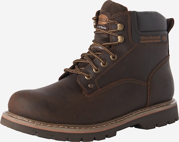 Dockers by Gerli Lace-Up Boots 'Darmstadt' in Brown: front